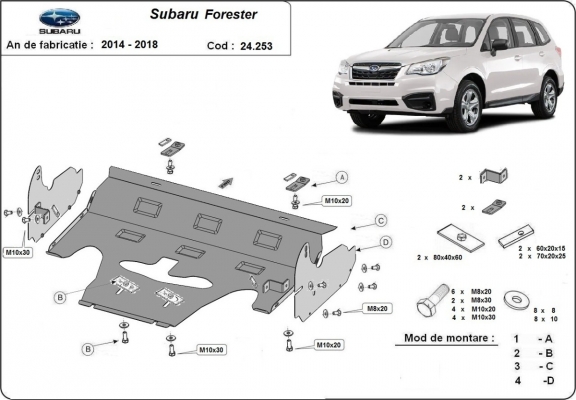 Kryt pod motor Subaru Forester 4