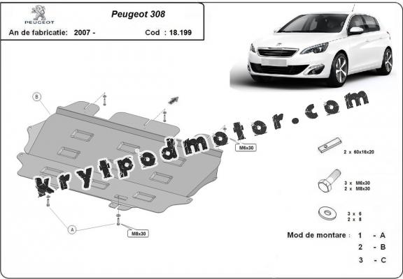 Kryt pod motor Peugeot 308