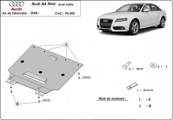 Kryt pod převodovka Audi A4 4 B8 All Road