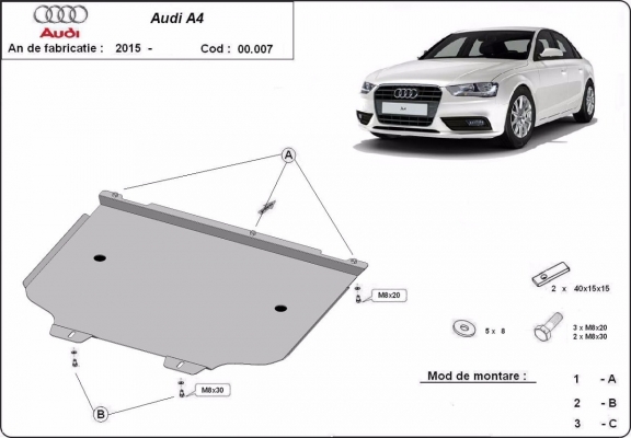 Kryt pod převodovka Audi A4 B9 All Road