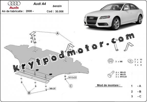 Kryt pod motor Audi A4 B8 All Road, benzín