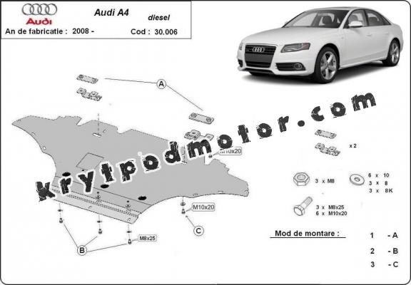 Kryt pod motor Audi A4 B8 All Road, diesel