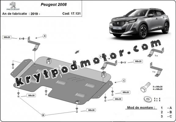 Kryt pod motor Peugeot 2008