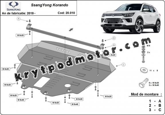 Kryt pod motor SsangYong Korando