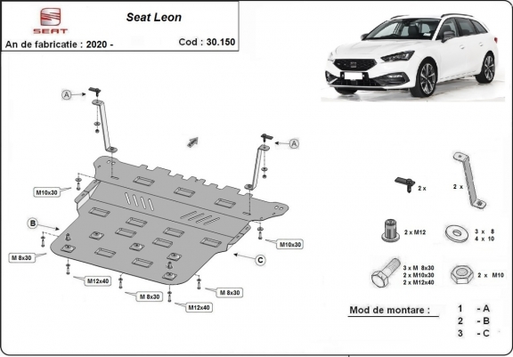 Kryt pod motor Seat Leon Mk4 Mk4