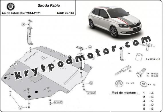 Kryt pod motor Skoda Fabia 3 Diesel