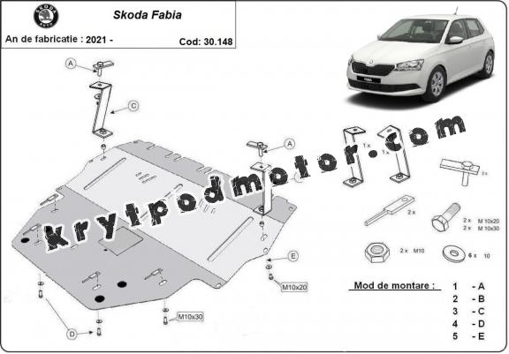 Kryt pod motor Skoda Fabia 4