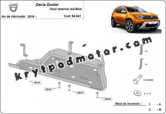 Kryt pod AdBlue Dacia Duster