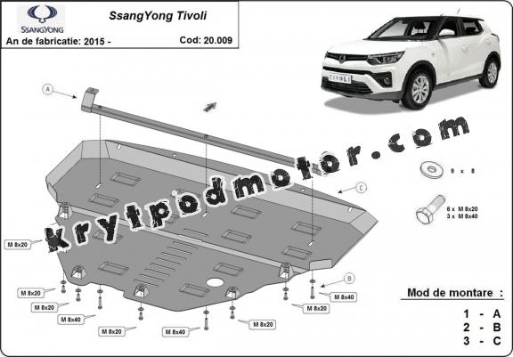 Kryt pod motor SsangYong Tivoli