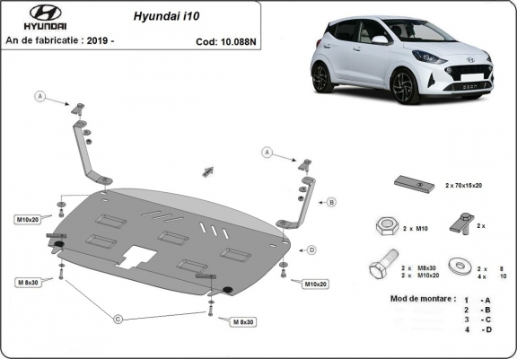 Kryt pod motor Hyundai i10