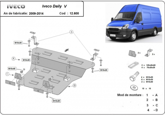 Kryt pod motor Iveco Daily 5