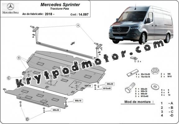 Kryt pod motor Mercedes Sprinter-FWD