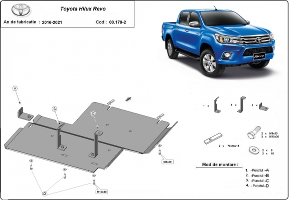 Kryt pod diferenciál Toyota Hilux Revo
