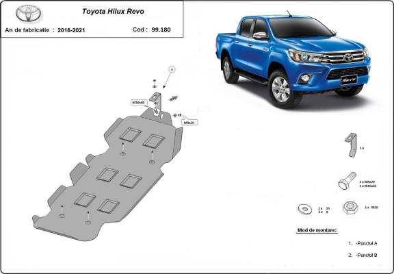 Kryt pod nádrž Toyota Hilux Revo