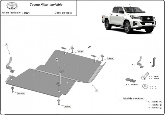 Kryt pod diferenciál Toyota Hilux Invincible