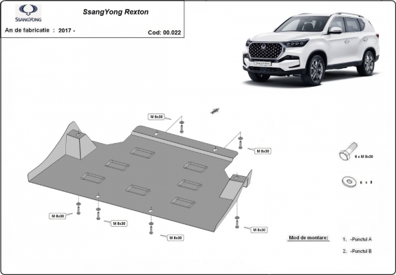 Kryt pod převodovka SsangYong Rexton