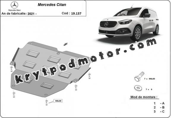 Kryt pod motor Mercedes Citan