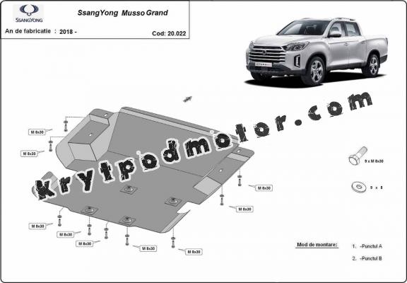 Kryt pod motor Ssangyong Musso Grand