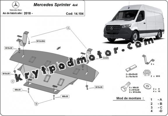 Kryt pod motor Mercedes Sprinter 907 4x4