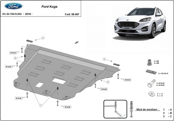 Kryt pod motor Ford Kuga