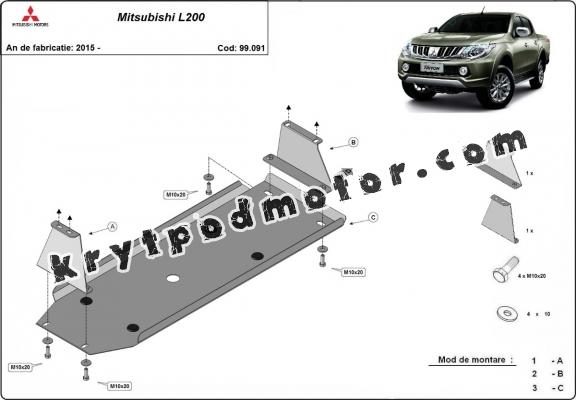 Kryt pod nádrž Mitsubishi L 200