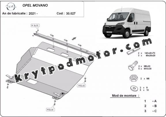 Kryt pod motor Opel Movano C 