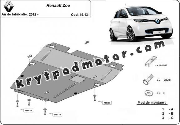 Kryt pod motor Renault Zoe