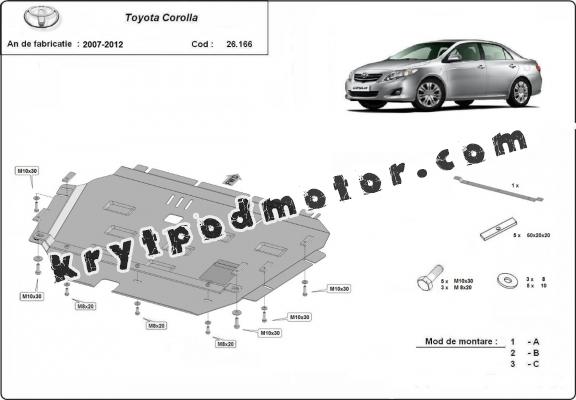 Kryt pod motor Toyota Corolla