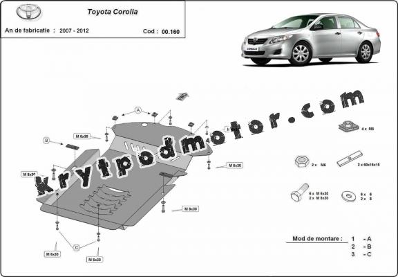 Kryt pod katalyzator/cat lock Toyota Corolla