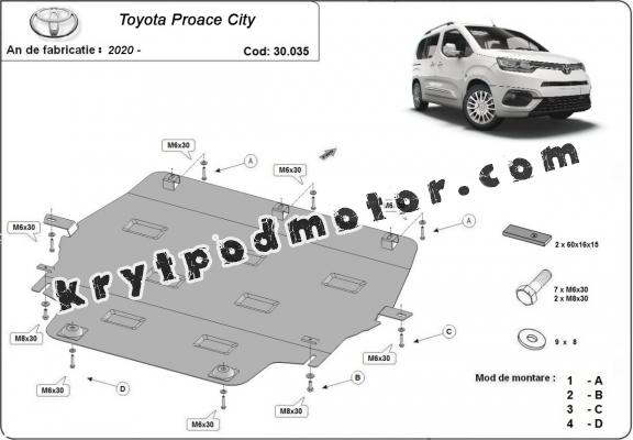 Kryt pod motor Toyota Proace City