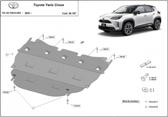 Kryt pod motor Toyota Yaris Cross XP210
