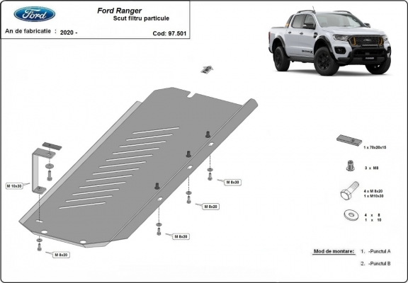 Kryt pod DPF Ford Ranger