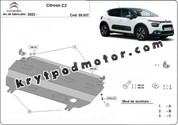 Kryt pod motor Citroen C3