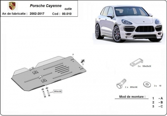 Kryt pod automatická převodovka Porsche Cayenne