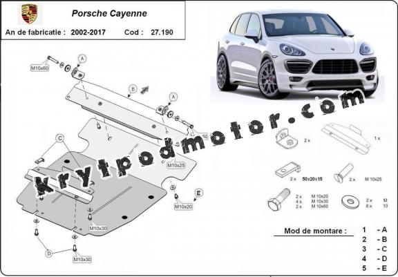 Kryt pod motor Porsche Cayenne