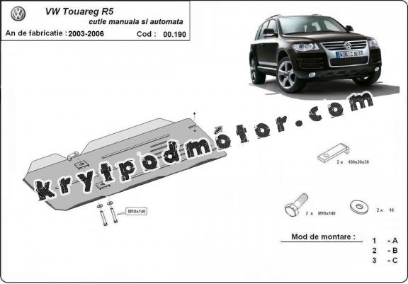 Kryt pod převodovka manuální a automatické VW Touareg 7L