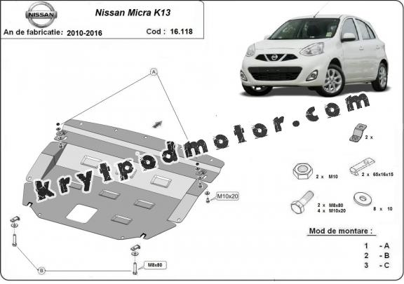 Kryt pod motor Nissan Micra