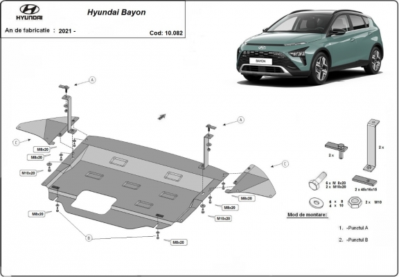 Kryt pod motor Hyundai Bayon