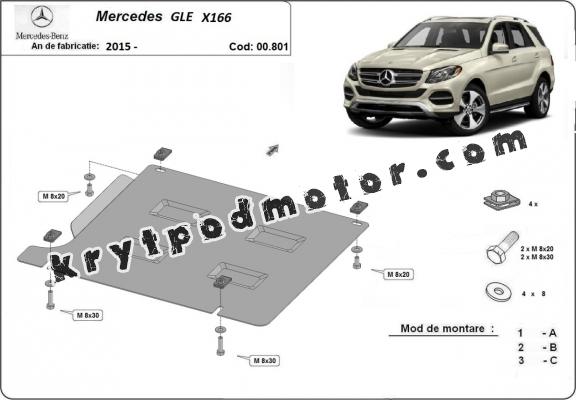 Kryt pod převodovka Mercedes GLE X166