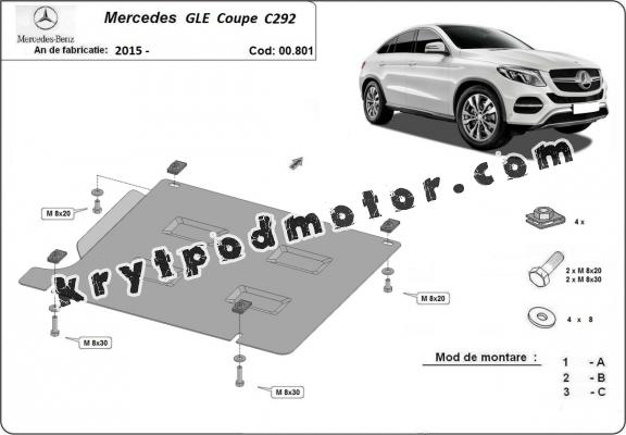 Kryt pod převodovka Mercedes GLE Coupe C292