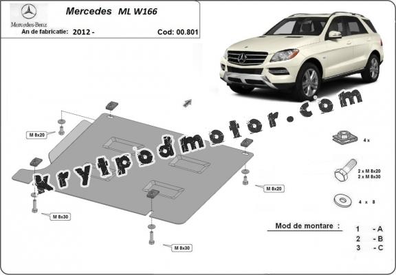 Kryt pod převodovka Mercedes ML W166