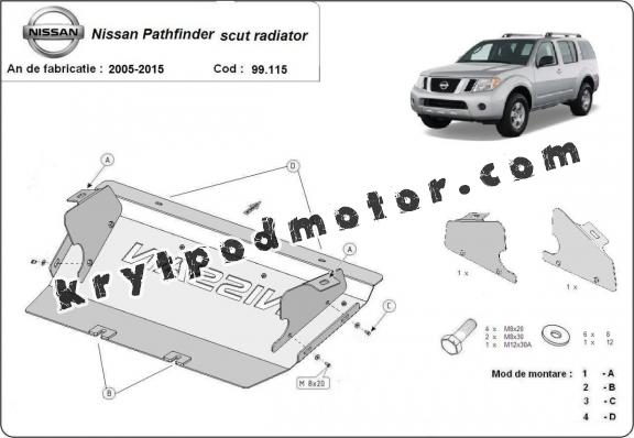 Kryt pod chladič Nissan Pathfinder
