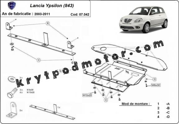Kryt pod motor Lancia Ypsilon (843)