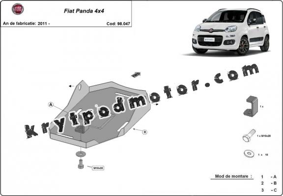 Kryt pod diferenciál Fiat Panda 4x4