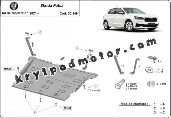 Kryt pod motor Skoda Fabia