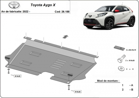 Kryt pod motor Toyota Aygo X