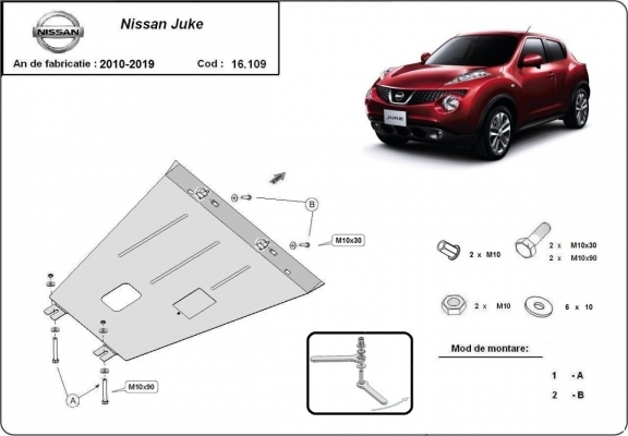 Kryt pod motor Nissan Juke