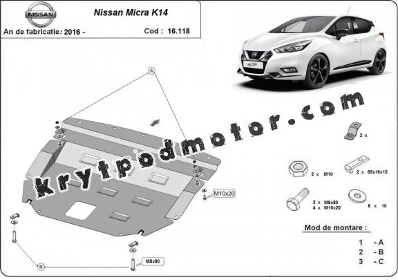 Kryt pod motor Nissan Micra