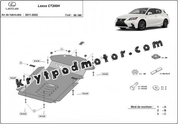 Kryt pod katalyzator/cat lock Lexus CT200H