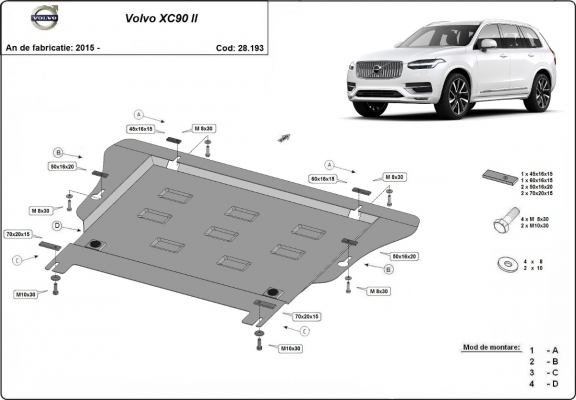 Kryt pod motor Volvo XC90